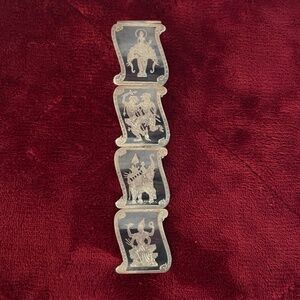 Vintage Sterling Silver Siam Cuff Bracelet